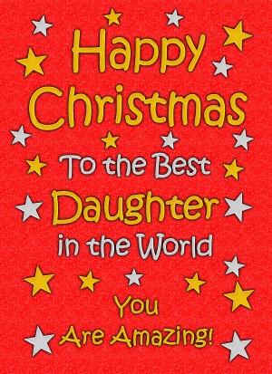Daughter Christmas Card (Red)