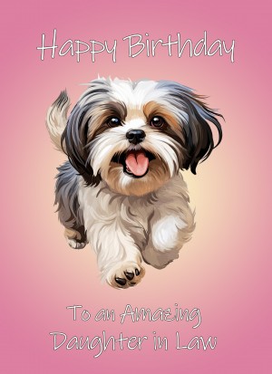 Shih Tzu Dog Birthday Card For Daughter in Law