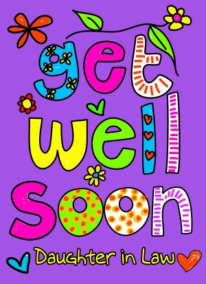 Get Well Soon 'Daughter in Law' Greeting Card