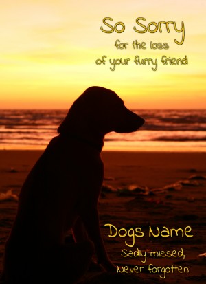 Personalised Pet Dog Sympathy Greeting Card