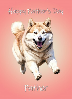 Akita Dog Fathers Day Card For Father