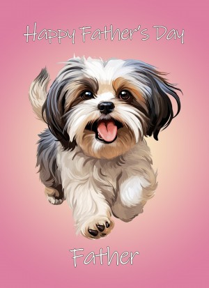 Shih Tzu Dog Fathers Day Card For Father