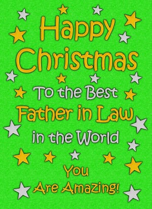 Father in Law Christmas Card (Green)