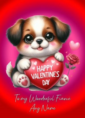 Personalised Valentines Day Card for Fiance (Dog)