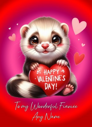 Personalised Valentines Day Card for Fiancee (Meerkat)