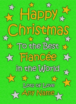 Personalised Fiancee Christmas Card (Green)