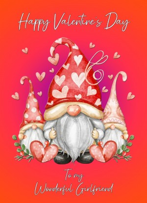 Valentines Day Card for Girlfriend (Gnome, Design 4)