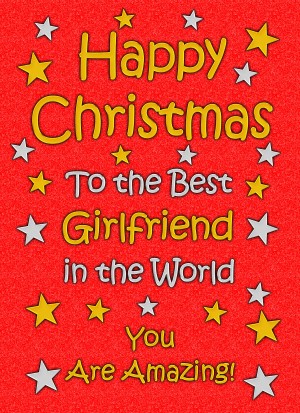 Girlfriend Christmas Card (Red)
