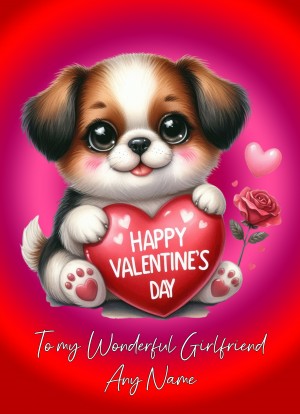 Personalised Valentines Day Card for Girlfriend (Dog)