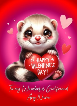 Personalised Valentines Day Card for Girlfriend (Meerkat)