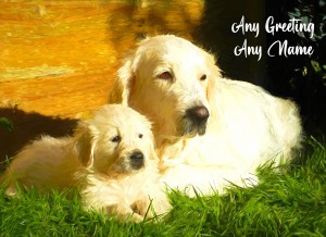 Personalised Golden Retriever Art Greeting Card (Birthday, Christmas, Any Occasion)