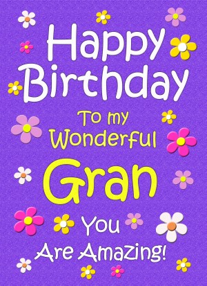 Gran Birthday Card (Purple)