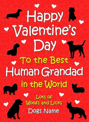 Personalised From The Dog Valentines Day Card (Human Grandad)
