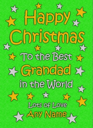 Personalised Grandad Christmas Card (Green)