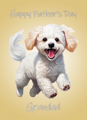 Poodle Dog Fathers Day Card For Grandad