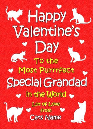 Personalised From The Cat Valentines Day Card (Special Grandad)