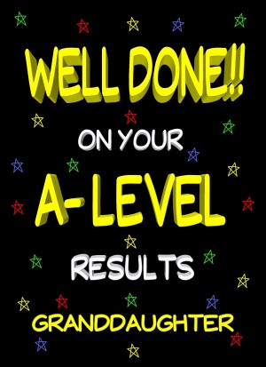 Congratulations A Levels Passing Exams Card For Granddaughter (Design 2)