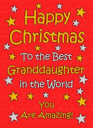 Granddaughter Christmas Card (Red)