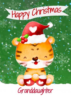 Christmas Card For Granddaughter (Happy Christmas, Tiger)