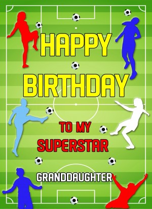 Football Birthday Card For Granddaughter