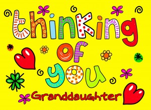 Thinking of You 'Granddaughter' Greeting Card