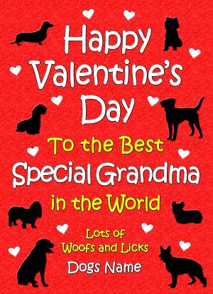 Personalised From The Dog Valentines Day Card (Special Grandma)