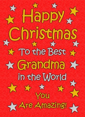 Grandma Christmas Card (Red)