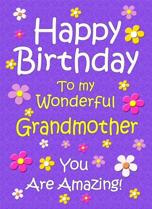 Grandmother Birthday Card (Purple)