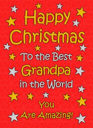 Grandpa Christmas Card (Red)