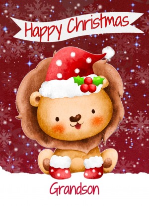Christmas Card For Grandson (Happy Christmas, Lion)