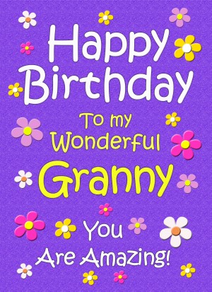 Granny Birthday Card (Purple)