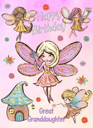 Birthday Card For Great Granddaughter (Fairies, Princess)