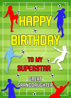 Football Birthday Card For Great Granddaughter