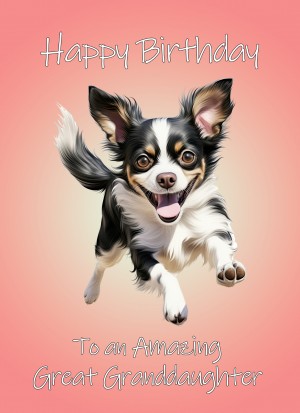Chihuahua Dog Birthday Card For Great Granddaughter