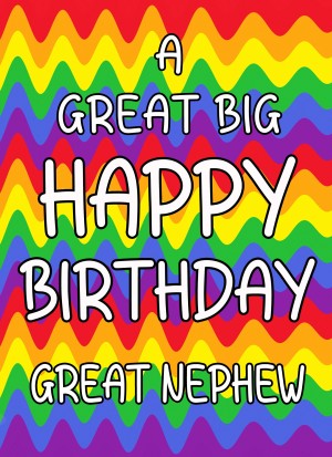 Birthday Card for Great Nephew (Rainbow)