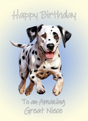 Dalmatian Dog Birthday Card For Great Niece