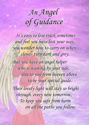 Angel of Guidance Poem Verse Greeting Card