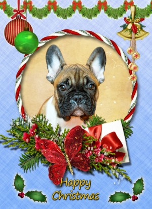 French Bulldog Christmas Card