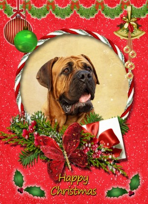 Bull Mastiff Christmas Card