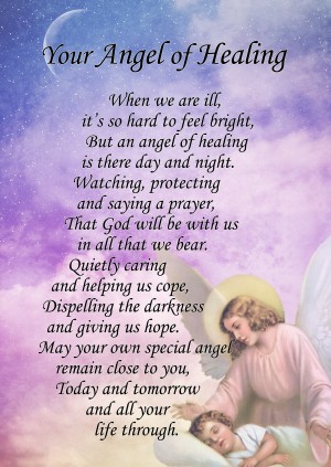 Angel of Healing Poem Verse Greeting Card