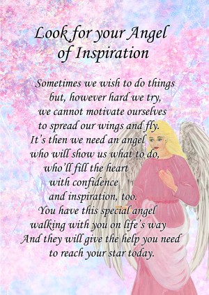 Angel of Inspiration Poem Verse Greeting Card