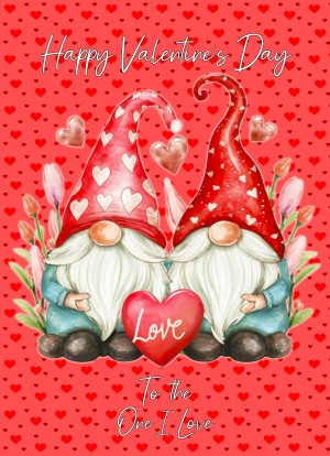 Valentines Day Card for One I Love (Gnome, Design 3)