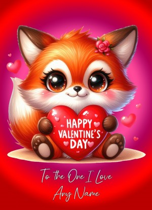 Personalised Valentines Day Card for One I Love (Fox)