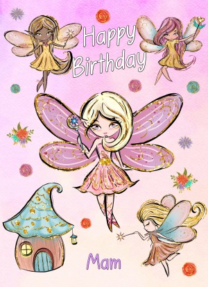 Birthday Card For Mam (Fairies, Princess)