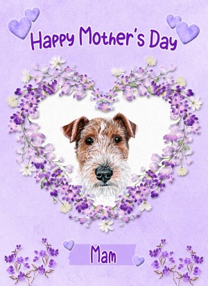 Airedale Dog Mothers Day Card (Happy Mothers, Mam)