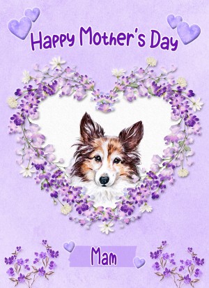 Shetland Sheepdog Dog Mothers Day Card (Happy Mothers, Mam)