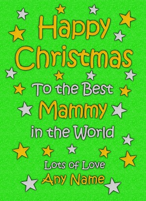 Personalised Mammy Christmas Card (Green)