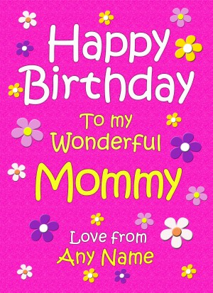 Personalised Mommy Birthday Card (Cerise)