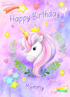 Birthday Card For Mommy (Unicorn, Lilac)