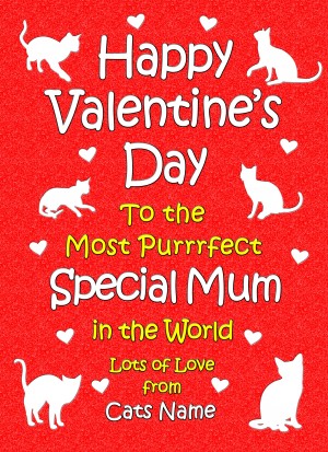 Personalised From The Cat Valentines Day Card (Special Mum)